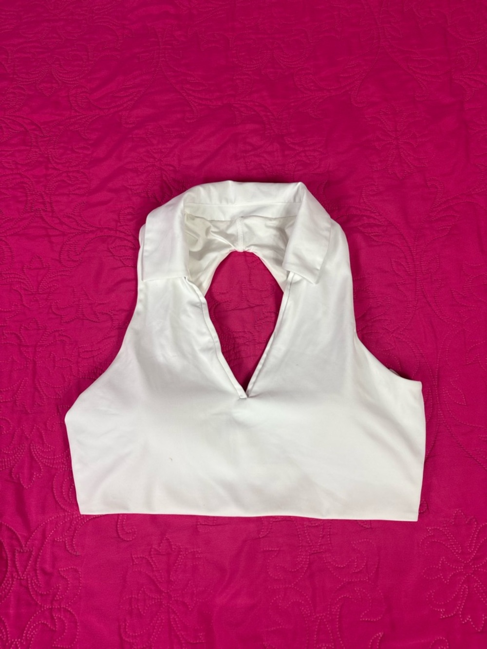 lululemon athletica White Halter Keyhole Crop